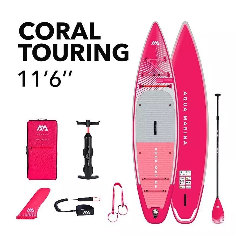 Туринговый сап борд Aqua Marina Coral Touring 11'6 Raspberry